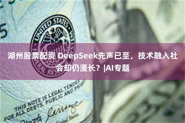 湖州股票配资 DeepSeek先声已至，技术融入社会却仍漫长？|AI专题