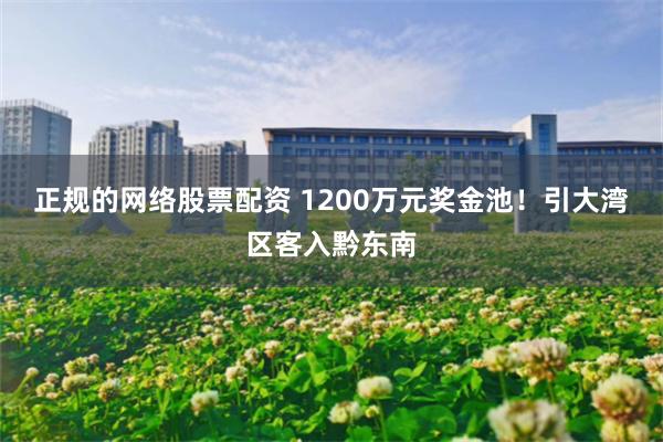 正规的网络股票配资 1200万元奖金池！引大湾区客入黔东南