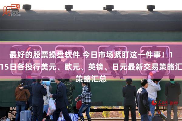 最好的股票操盘软件 今日市场紧盯这一件事！1月15日各投行美元、欧元、英镑、日元最新交易策略汇总