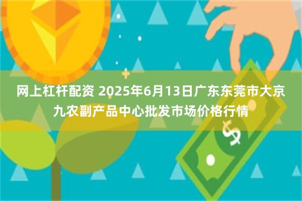 网上杠杆配资 2025年6月13日广东东莞市大京九农副产品中心批发市场价格行情